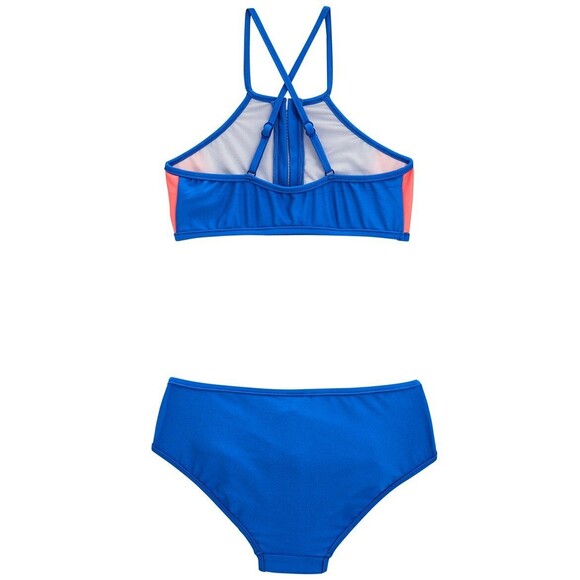 NWT Seafolly Girl's Summer Essentials ColorBlock Tankini Set 10 Blue Pink - Picture 2 of 3